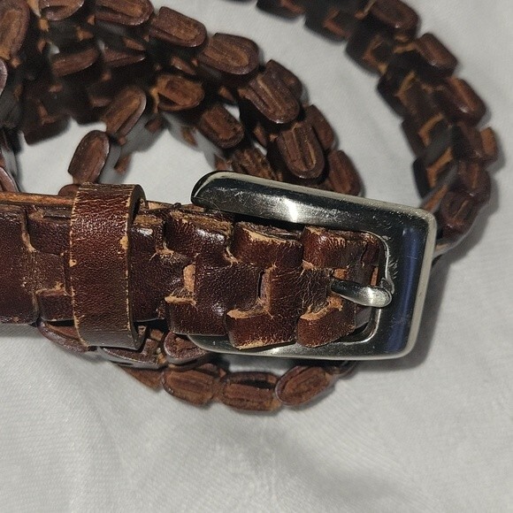 Piel De Vaca Belt Large Leather Boho  Buckle Belt Large 41 inches total - Picture 2 of 7